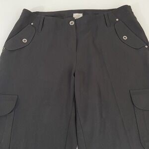 Cache Women's Black Dress‎ Capri Crop Pants Cargo Size 4 Casual Lightweight